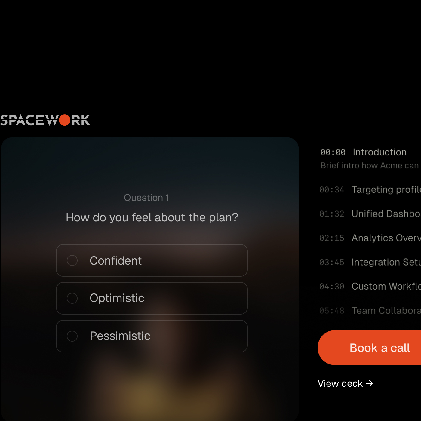 Supercut video with a call-to-action and in-video form