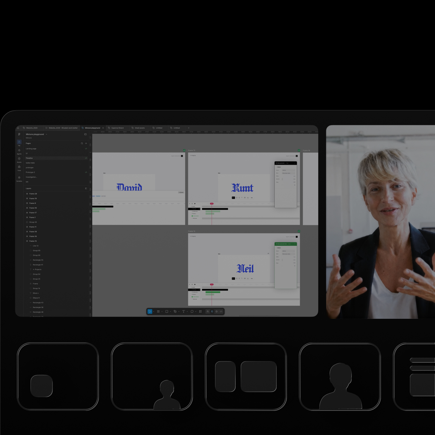 Screen and camera layers composed into an instantly playable Supercut video